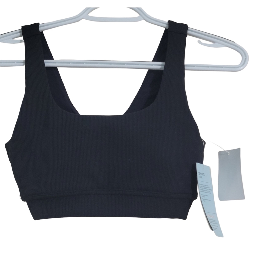Zella Women's Sports Bra XS Black Medium Support Live In Yoga Moisture Wicking